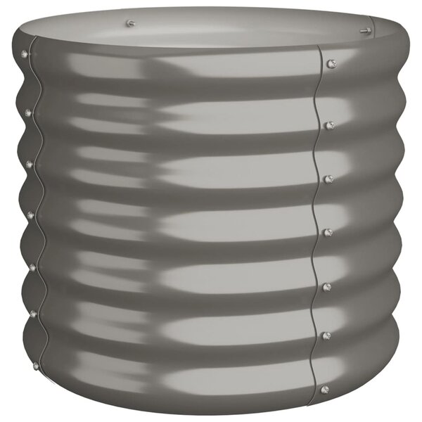 vidaXL Jardinière de jardin Acier enduit de poudre 40x40x36 cm Gris