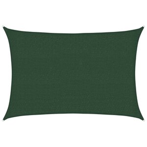 vidaXL Voile d'ombrage 160 g/m² Vert foncé 2 5x3 5 m PEHD