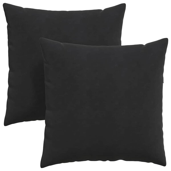 vidaXL Coussins de canapé 2 Pièces Noir 60 x 60 cm