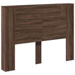 vidaXL Armoire tête de lit avec LED chêne marron 140x16 5x103 5 cm