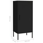 vidaXL Armoire de rangement Noir 42 5x35x101 5 cm Acier
