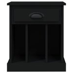 vidaXL Tables de chevet 2 Pièces noir 43x36x50 cm