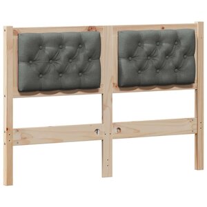vidaXL Tête de lit marron et gris foncé 135 cm Bois massif en pin