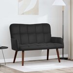 vidaXL Sofa 2 places Noir 115 x 61 x 87 cm Velours