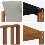 vidaXL Ensemble de canapés d'extérieur 7 pc Gris Naturel et Clair