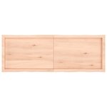 vidaXL Dessus de table bois massif non traité bordure assortie