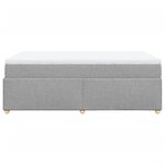vidaXL Sommier à lattes de lit avec matelas Gris clair 120x200cm Tissu