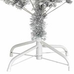 vidaXL Sapin de Noël artificiel avec support argenté 150 cm PET