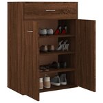 vidaXL Armoire à chaussures Chêne marron 60x35x84 cm Bois d'ingénierie