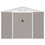 Abri de jardin en métal 7 06 m² - 277 x 255 x 202 cm - Kit d'ancrage inclus - Taupe