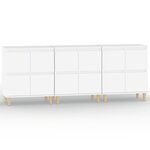 vidaXL Buffets 3 Pièces blanc 60x35x70 cm bois d'ingénierie