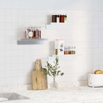 vidaXL Étagères murales 3 Pièces argenté acier inoxydable