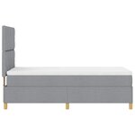 vidaXL Lit à ressorts avec matelas Gris clair 100 x 200 cm tissu