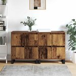 vidaXL Buffets 2 Pièces Bois ancien 120 x 35 x 70 cm Bois d'ingénierie
