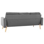 Vidaxl canapé à 3 places gris clair tissu
