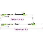 vidaXL Taille-haie électrique à perche télescopique 41 cm 550 W