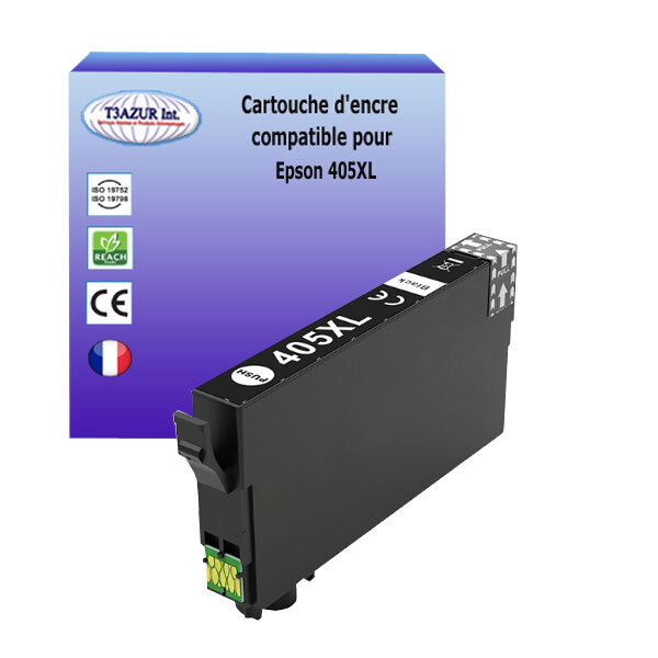 T3AZUR - Cartouche compatible avec Epson 405XL Noire pour Epson WorkForce WF-7840DTWf  WF-7310DTW  WF-7830DTW