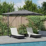 vidaXL Parasol 286 x 285 x 270 cm Aluminium