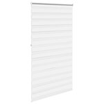 vidaXL Store vénitien Zebra 120 9 x 230 cm  largeur du tissu 116 7 cm  blanc