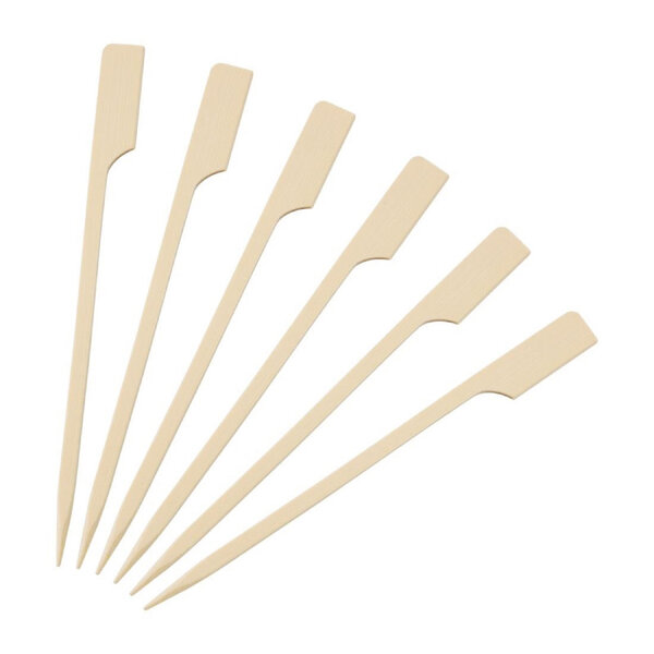 Brochette en bambou 120 mm - lot de 100 - fiesta green -  - bambou