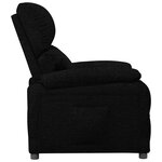 vidaXL Fauteuil inclinable Noir Tissu