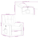 vidaXL Fauteuil de massage inclinable électrique marron similicuir