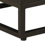 vidaXL Meuble TV noir 110x30x40 cm bois massif de manguier et fer