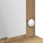 vidaXL Table de Maquillage avec Lumières LED en Chêne Artisan  100x41x135 cm