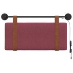 vidaXL Tête de lit suspendue Avec lumière LED Bordeaux PU antique