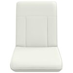 vidaXL Fauteuil de sol ajustable Blanc Simili cuir