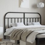 vidaXL Tête de lit métal noir 180 cm