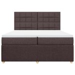 vidaXL Sommier à lattes de lit avec matelas Marron foncé 200x200 cm