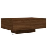 vidaXL Table basse avec lumières LED chêne marron 85x55x31 cm