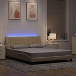 vidaXL Cadre de lit sans matelas Hanko crème 160x200 cm tissu