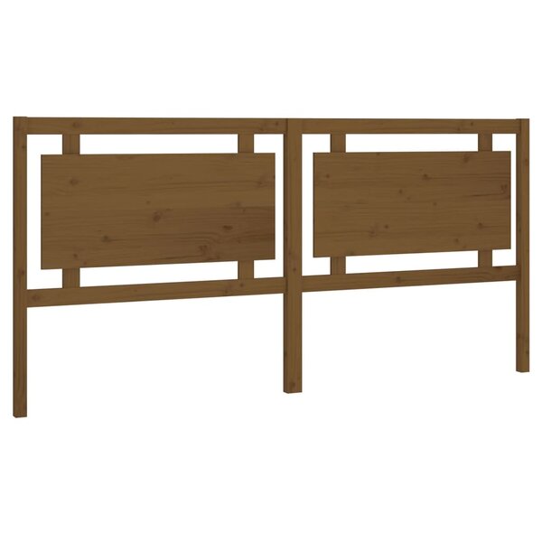vidaXL Tête de lit Marron miel 205 5x4x100 cm Bois massif de pin