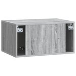 vidaXL Meuble TV mural Sonoma gris 59 5 x 41 x 30 cm Bois d'ingénierie