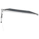 vidaXL Auvent rétractable anthracite 4 5x3 m tissu et aluminium