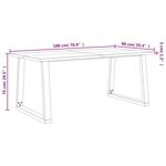 vidaXL Table à manger 180x90x75 cm bois d'acacia solide à bord vif