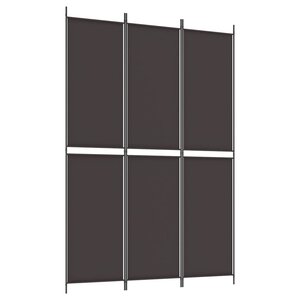 vidaXL Cloison de séparation 3 panneaux Marron 150x220 cm Tissu
