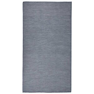 vidaXL Tapis à tissage plat d'extérieur 80x150 cm Bleu