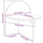 vidaXL Table de chevet Gris Sonoma 40 x 35 5 x 45 5 cm