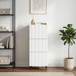 vidaXL Armoire à tiroirs Blanc 33 x 34 5 x 92 cm Bois d'ingénierie