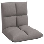 vidaXL Fauteuil de sol ajustable Taupe Tissu