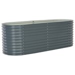 vidaXL Lit surélevé de jardin 240x80x81 cm Acier galvanisé Gris