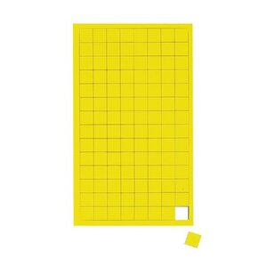 Planche de 112 Symboles magnétiques carré 1 x 1 cm Jaune MAUL