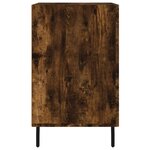 vidaXL Table de chevet chêne fumé 40x40x66 cm bois d'ingénierie