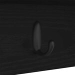 vidaXL Porte-manteau mural avec étagère Chêne noir 75 x 16 x 26 cm