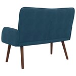 vidaXL Sofa 2 places Bleu 115 x 61 x 87 cm Velours
