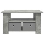 vidaXL Table basse Gris béton 77 x 55 x 42 cm Bois d'ingénierie