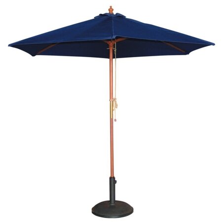 Parasol de terrasse professionnel bleu marine à poulie de 3 m - bolero -  - polyester x3000mm